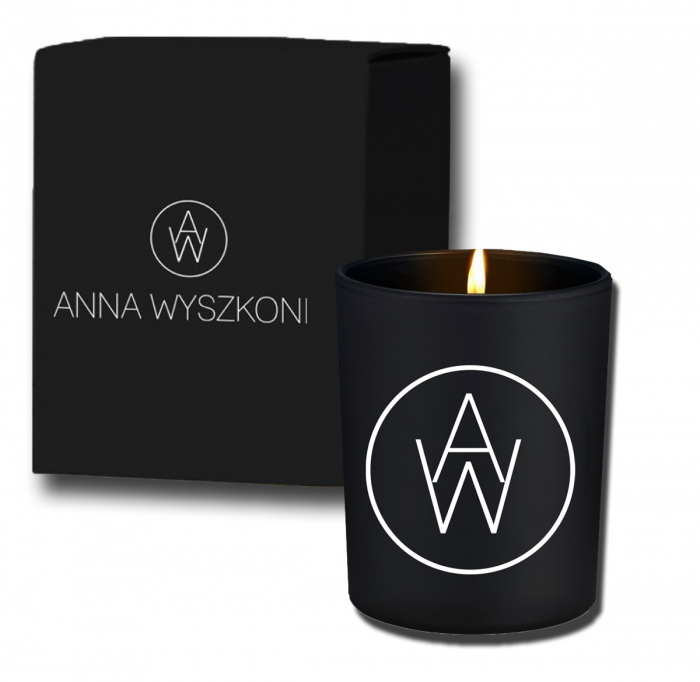 Anna Wyszkoni - Świeca zapachowa w szkle z logo Anny Wyszkoni